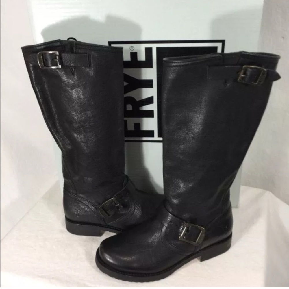 Frye Tall Veronica Buckle Boots - Size 5.5